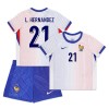 Maglia ufficiale Francia L. Hernandez 21 Trasferta Euro 2024 per Bambino